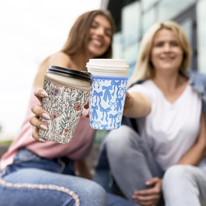 Reusable Insulated Neoprene Iced Coffee Cup Sleeve, Durable Drink Sleeve for Cold Beverages, Beverage Holder for Iced Coffee (Bloom Magic) - color: Bloom Magic