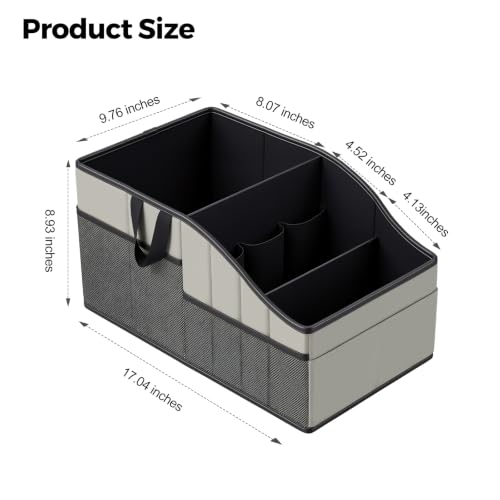 WHHMK Sturdy Leather Car Storage Support Up to 33 LB of Weight, Grey - color: Grey