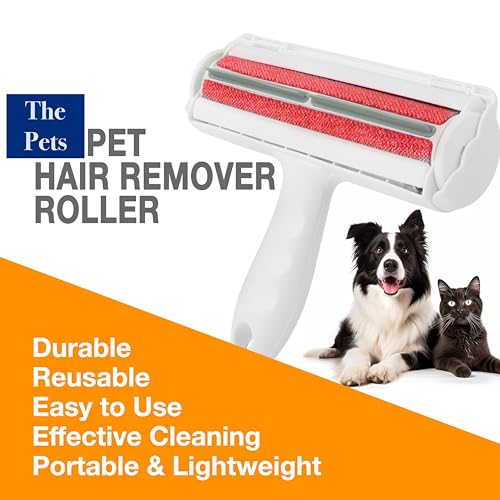 Pet Hair Removal Tool for Couches - Remove Dog & Cat Hair from Furniture - Reusable Fur Trapping Brush That Effectively Extracts Animal Hair from Upholstery - color: Red