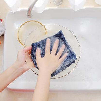 Homaxy 100% Cotton Waffle Weave Kitchen Dish Cloths 18-Pack, Navy Blue - color: Navy Blue, size: 12 X 12 - 18 Pack