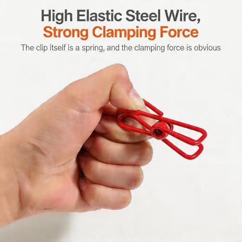 Portable Adjustable Clothesline with Built‑in 12 Solid‑Color Clothespins & 20 Separate Colorful Clips, Laundry Line for Indoor Outdoor Travel Camping Hotel Use (Red) - color: Red & 20 Colorful Clips(non‑windproof)