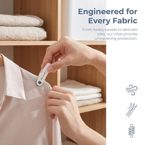 12 Pack Laundry Hooks, Multi Hanging Clips for Closet Organizer, Windproof Drying Rack Accessories for Pants, Socks, Towels, Hats