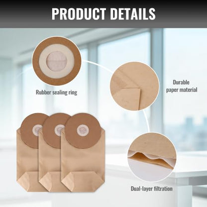 WORKPRO 6PCS Replacement Dust Collection Bags, Compatible With WORKPRO Backpack Vacuum Cleaner (W125417AE)