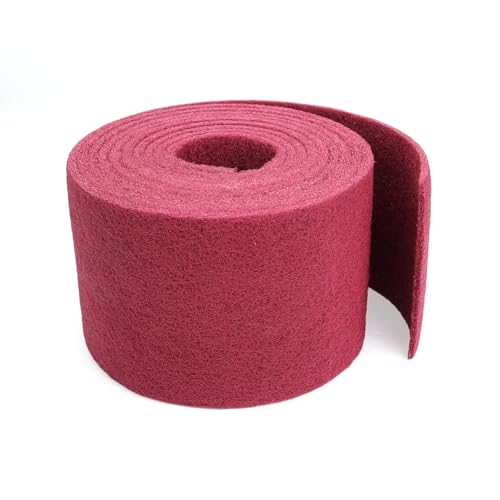Maroon General Purpose Scuff Pads, Scuffing, Scouring Pad, Sanding, Paint Primer Prep Scratch - Surface Preparation Pad Car Auto Body Woodworking 7447-Premium, 6 Inches * 15 Feet - color: Maroon, style: 6 Inches*15 Feet