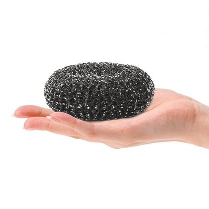 Stainless Steel Wool BBQ Grill Cleaning Scrubber Pads, 4 Pack - style: Replacement mesh scrubbers 4
