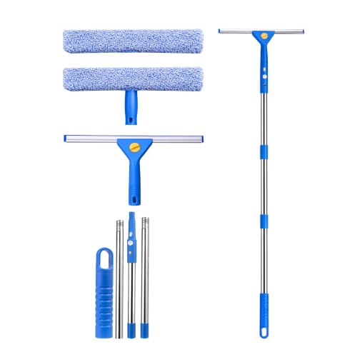 51'' Window Squeegee, 2 in 1 Outdoor Window Cleaning Tools - size: 15.74-51.18in