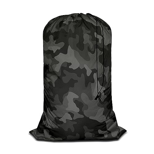 Swono Camouflage Pattern Extra Large Huge Heavy Duty Polyester Laundry Storage Bag with Drawstring, Modern Military Camo Jungle Woodland Machine Washable - color: Camouflage Pattern