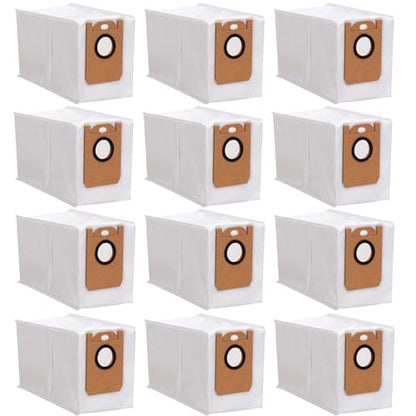 Dust Bags Replacement for Tikom L8000 Plus/Medion X20 SW+ MD 11415 Robot Vacuum Cleaner, Disposable Large Capacity Vacuum Bags Accessories - 12 Pack - color: 12 Pack