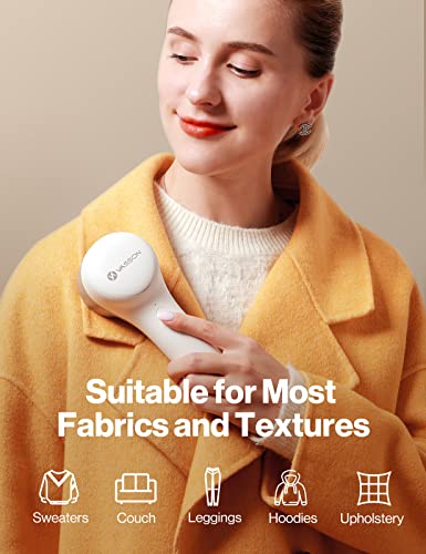 VASSON Fabric Shaver, Sweater Shavers to Remove Pilling, High-Perf Defuzzer, Rechargeable Electric Lint Shaver for Fuzz and Lint Balls from Clothing, Upholstery (Greyish White) - color: Greyish White