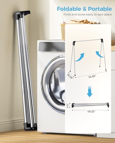 APEXCHASER Clothes Drying Rack Foldable, Portable Clothes Airer, 48" H - size: 48 inch New