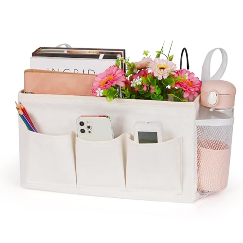 Lilithye Bedside Caddy, Bedside Storage Bag Hanging Organizer for Bunk Bed - color: 1pc White