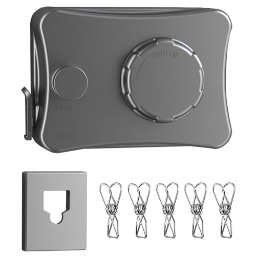 Retractable Clothesline Clothes Line Retracting Outdoor Indoor,Anti Sagging Waterproof Lock Enhancement Grey - color: W-anti Sag-gray