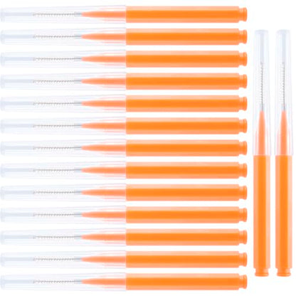 15 Pcs Shower Head Cleaning Brush, Showerhead Cleaner Picks, Nylon Interdental Brush, Shower Cleaner Tiny Brushes for Cleaning Shower Head (Orange)