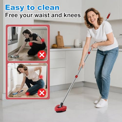 2 Pack Upgrade Scrub Brush Replace Heads Compatible with O Cedar EasyWring RinseClean 2 Tank Spin Mop, Scrubber Brush Mop Head for Ocedar Mop Scrub Brush of Hard Bristle to Floor Clean, Not for 1 Tank - size: 2 Pack Upgraded Scrub Brush for Ocedar 2 Tank
