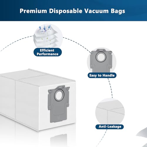 12 Pack Dust Bag for Roborock Qrevo S Pro/QV 35A/S5V/Saros 10R/20/CurvX - size: Qrevo/Saros/QV/QR bags 12 Pack