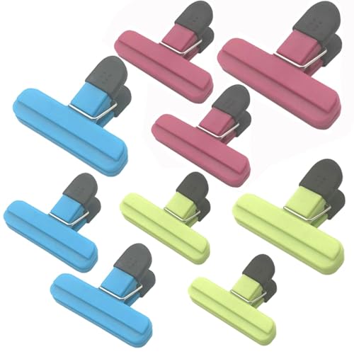 UNIYO 9Pack Large Chip Bag Clips - Assorted Sizes Food Bag Clips Plastic Heavy Seal Grip