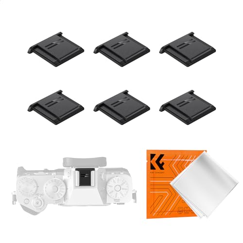 K&F Concept Hot Shoe Cover, 6-Pack Universal Camera Hot Shoes Cap for Canon Nikon Sony DSLR, SLR, Mirrorless Camera, ABS Hot Shoe Protector