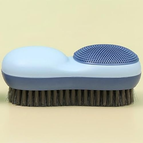 Two-Sided Laundry Stain Remover Brush, Blue - color: Blue