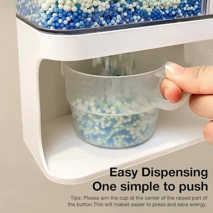 Conworld Laundry Beads Dispenser -Laundry Detergent Dispenser, Easy Access to Scented Beads, Laundry Room Organization Suitable for Laundry Beads , Laundry Powder, Rice (BPA Free ) - color: Large (105 oz)-White