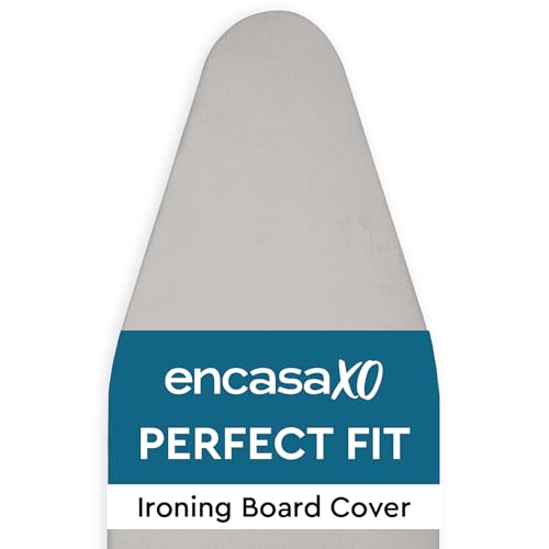 Encasa XO Ironing Board Cover and Pad 49"x18" Wide, Scorch Resistant - color: Light Grey, size: Wide (49"x18")