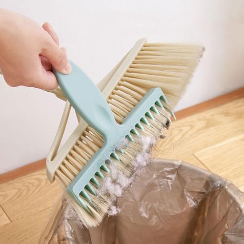 Gatuida 2-Pack Broom Hair Removal Comb Handheld Hair Cleaning Tool with Comfortable Grip Handle Lint and Pet Removal Tool for Brooms Carpets and Home Cleaning 6.69 X 6.61 X 0.11 in