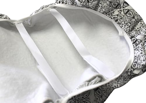 Ironing Board Cover and Pad with Straps - Scorch Resistant Silicone Coating, Fits Standard Size Boards, Elastic Edges for Secure Fit, 100% Cotton Cover, by Dependable Industries