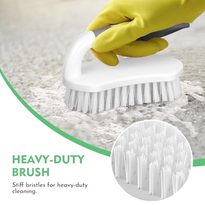 SetSail Scrub Brush, Heavy-Duty Stiff Bristle Cleaning Scrubber, 4 Pack - color: Grey White, size: 4-pack