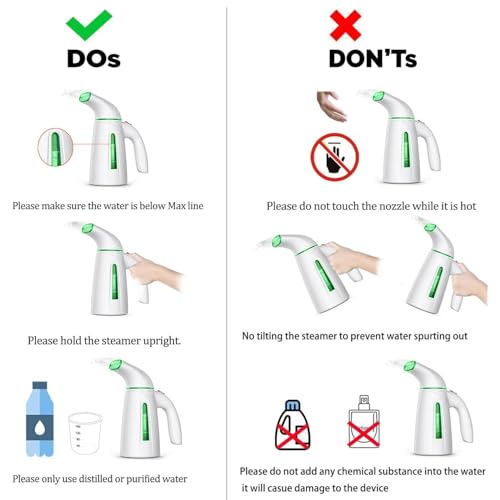 OGHom Steamer for Clothes, Portable Handheld Clothing Garment Steamer, 240ml Large Capacity 700W Travel Steam Iron 30 Second Fast Heat Up (Soft Green) - color: Soft Green