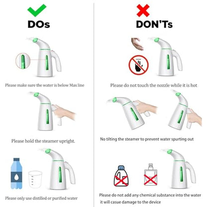 OGHom Steamer for Clothes, Portable Handheld Clothing Garment Steamer, 240ml Large Capacity 700W Travel Steam Iron 30 Second Fast Heat Up (Soft Green) - color: Soft Green
