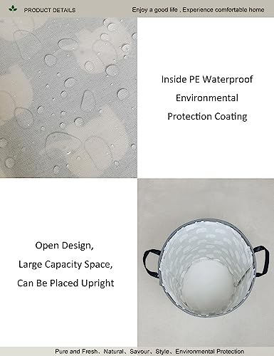 Round Elephant Laundry Hamper Waterproof Fabric Home Storage - color: Elephant