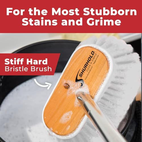 Shurhold 950 6" Deck Brush with Extra Stiff White Polypropylene Bristles - style: Extra Stiff, White