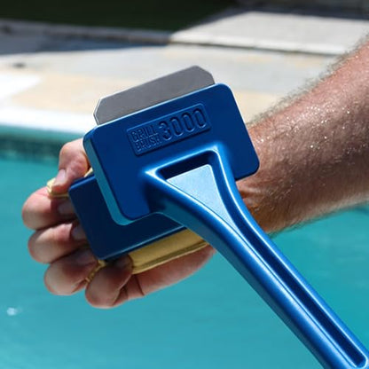 Grill Rescue BBQ Replaceable Scraper Cleaning Head, Bristle Free - Safe, Durable and Unique Scraper Tools for Cast Iron or Stainless-Steel Grates, Barbecue Cleaner (GB3000 Head) - color: Gb3000 Head