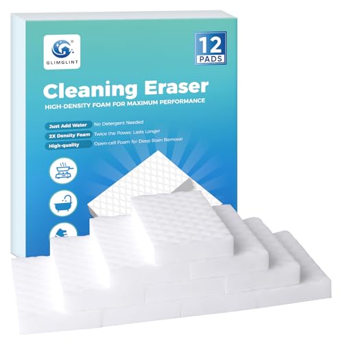 GLIMGLINT 12PK Magic Sponges Cleaning Eraser, Powerful Scrubber Foam Pads