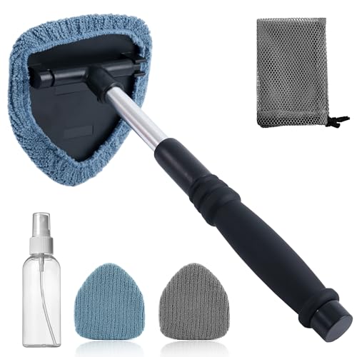POLYTE Pivoting Windshield Glass Cleaning Tool Extendable Aluminum Handle