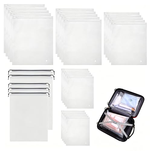 30Pack Travel Packing Bags, Multi-Size Clothing Organizer Zipper Bag