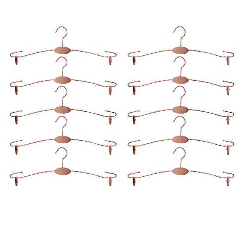 Metal Underwear Bra Rack, Durable Pants Clothes Hangers with Clips,for Lingerie Shop Display, 10pcs (Rose Gold-B2) - color: Rose Gold-b2