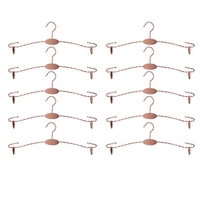 Metal Underwear Bra Rack, Durable Pants Clothes Hangers with Clips,for Lingerie Shop Display, 10pcs (Rose Gold-B2) - color: Rose Gold-b2