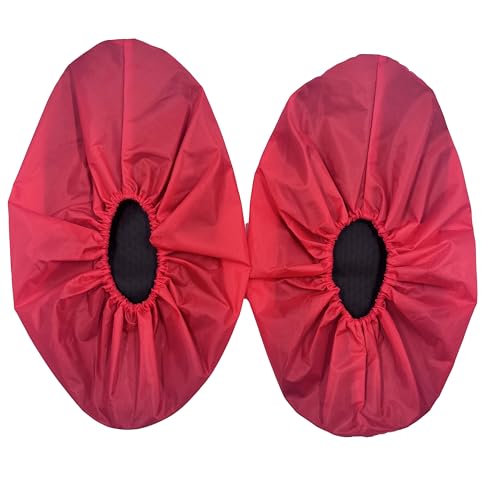 NAEE 5 Pairs Waterproof Anti slip Washable Reusable Boots Cover Indoor Shoe covers (L, Red), Large - color: Red, size: Large