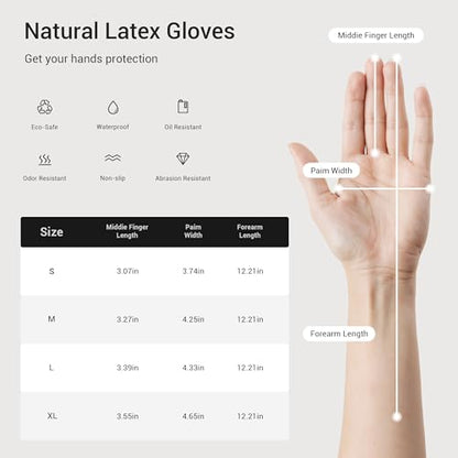 10 Pairs Rubber Cleaning Gloves, Reusable Household Dishwashing Gloves for Women Men, Kitchen and Bathroom Cleaning, Gardening, Pet Care, Extra Thickness, 20 Mil, 13", Heavy Duty, Non-Slip, L - color: 10 Pairs, size: Large