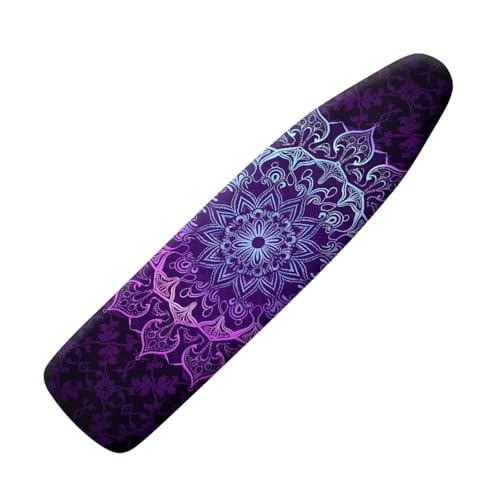 Home Ironing Board Cover, Boho Flower Heat Reflective Tie-Dye Ironing Board Cushion with Elastic Edge, Standard Size - color: Boho Flower