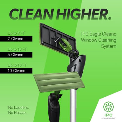 IPC Eagle Cleano 5-Foot Telescopic Window & Surface Cleaning System Integrated Water Misting Globe with Microfiber Cleaning Tool for Glass, Mirrors, Counters & Commercial Facilities - size: 5'