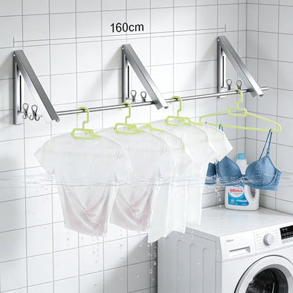 FOLAI 3-Piece Drill-Free Folding Clothes Drying Rack (Silver), - color: Silver, size: 3-Piece