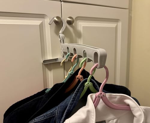 WaWacomp1PCS Portable Folding Clothes Drying Rack and 5 Pcs Foldable Hangers which is a Great Combo for Travel, Hotels, Camping, with a Large Storage Bag