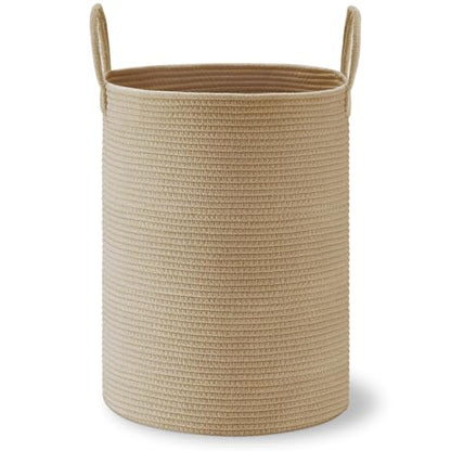 VIPOSCO 58L Tall Woven Laundry Basket Hamper, Jute - color: Jute, size: 58L