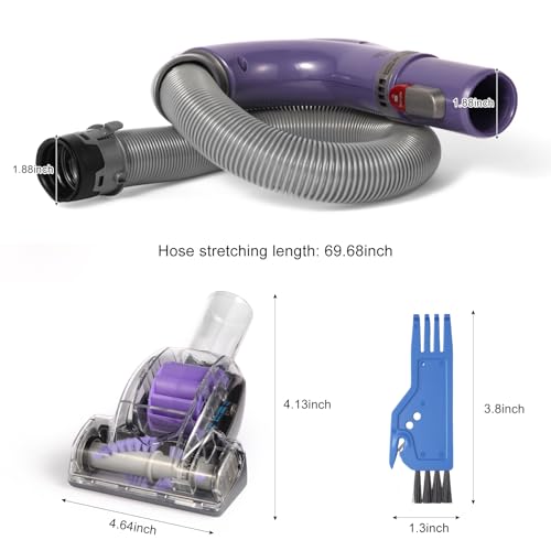 Upgraded Replacement Hose Handle Pet Hair Power Brush Tool Attachment for Shark Navigator Lift Away NV360 NV350 NV351 NV352 NV355 NV356 NV357 NV358 NV370 UV541 NV390 NV391 NV392 CU520 113FFJ Purple