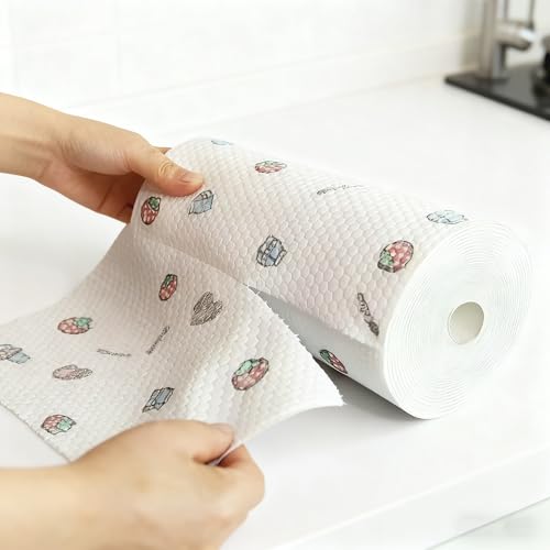 1 roll (Use 1000-2000 Times), Lazy Rags, Disposable Kitchen Paper Towels, Washable Wet and Dry Towels, Rags, Non-Stick Oil Rags, degreasing Towels, Household Cleaning Rags, Cleaning Supplies