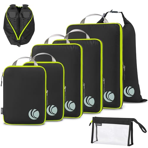Cipway Compression Packing Cubes for Travel (8 Piece,Black) - color: Black, size: 8PCS