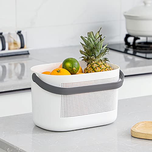 Plastic Portable Shower Caddy Basket, Storage Organizer, Grey, 2 Pack - color: Grey, size: 2 Pack