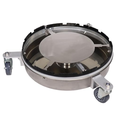 15” Stainless Steel Reversible Flipping Surface Cleaner W/Rotating Detachable Wheels
