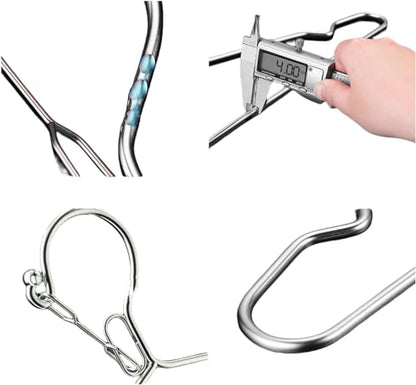 4mm Lockable Coat Hangers Heavy Duty Windproof Clothes Hangers